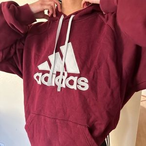 Adidas Hoodie Burgundy Large